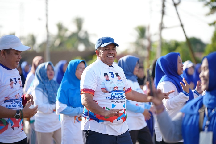 Ribuan Warga Tualang Menuju Kemenangan, No 1 Dibuka, No 2 Dilihat, Nomor 3 Dicoblos