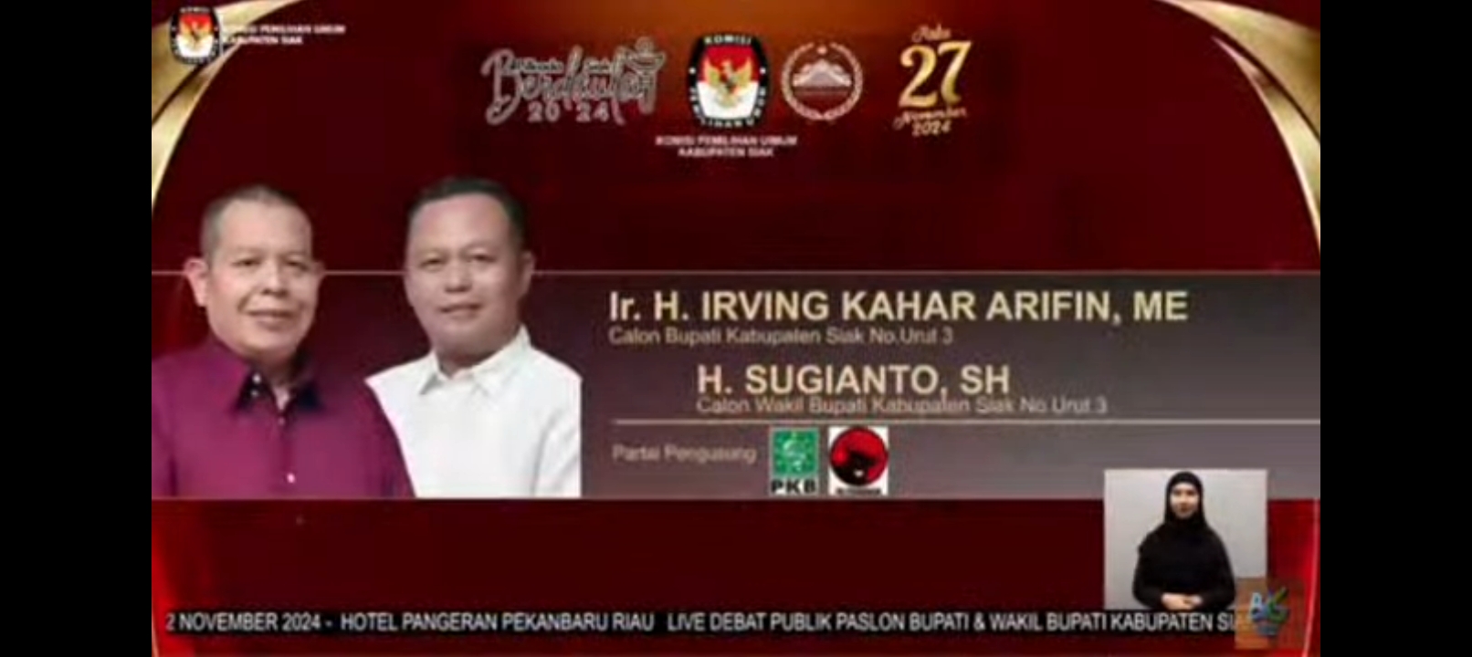 Tampil Memukau, Paslon Bupati Siak Irving-Sugianto Kuasai Materi Debat Publik dengan 17 Program Pro Rakyat