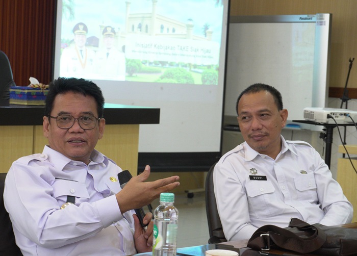 Pemkab Siak Jabarkan TAKE Kepada FCDO dan TAF Tentang Siak Kabupaten Hijau
