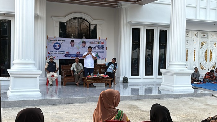 Kehadiran Alfedri-Husni di Delima Jaya Disambut Hangat, Warga Nyatakan Dukungan