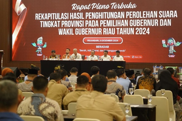 Pleno KPU Riau: Hari Ini Rekapitulasi Hasil Pilkada Kabupaten/Kota se-Riau, Besok Keputusan