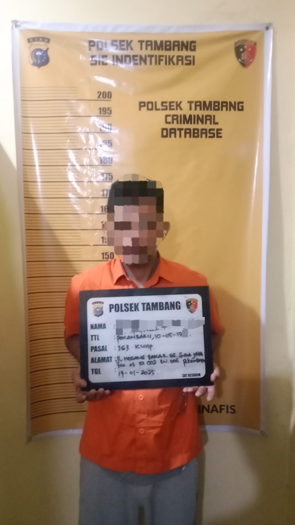 Nekad Curi Dompet di Jalan Raya Desa Tarai Bangun, DR Ditangkap Reskrim Polsek Tambang