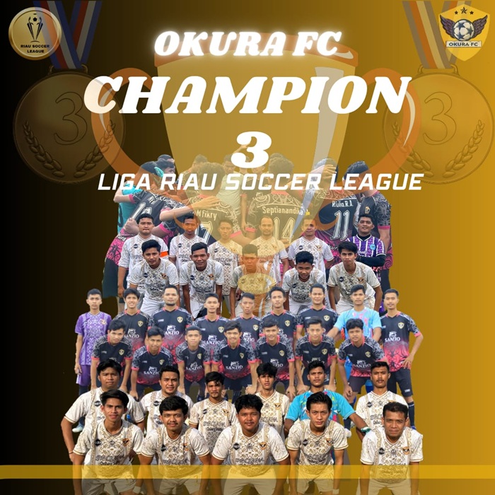 Pendatang Baru, Okura FC Langsung Juara Riau Soccer League