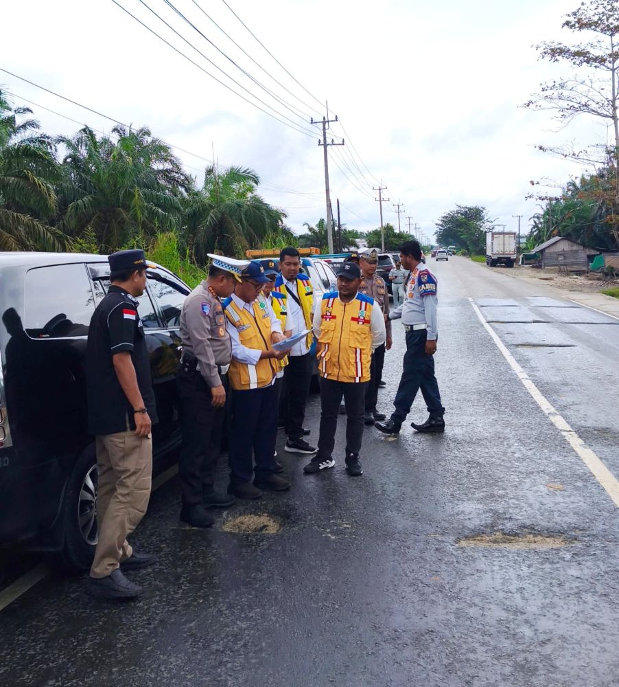 Jelang Arus Mudik, Ditlantas, BPJN, Dinas PUPR Riau dan Perhubungan Inspeksi Jalan Lintas Timur