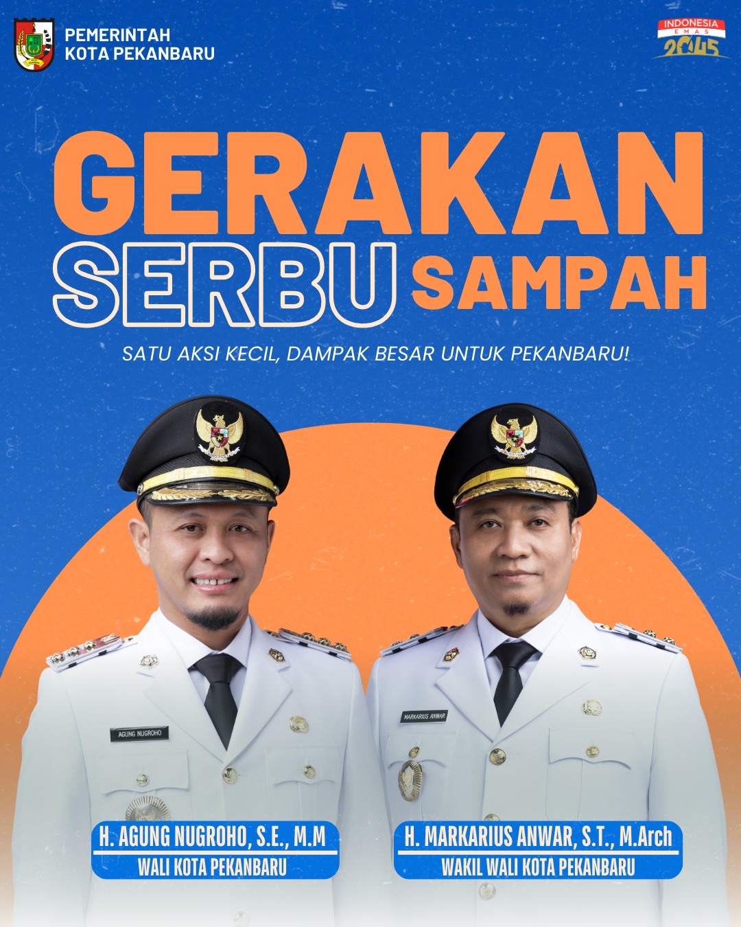 Wujudkan 100 Hari Kota Bersih dan Indah, Wali Kota Pekanbaru Gelar Gerakan Serbu Sampah