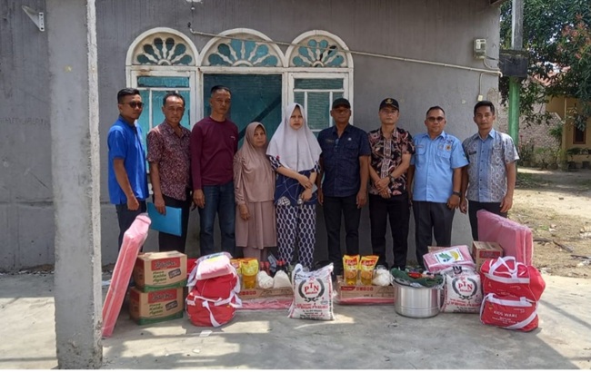 Dinas Sosial Kabupaten Asahan Berikan Bantuan Kebakaran di Kecamatan Aek Kuasan