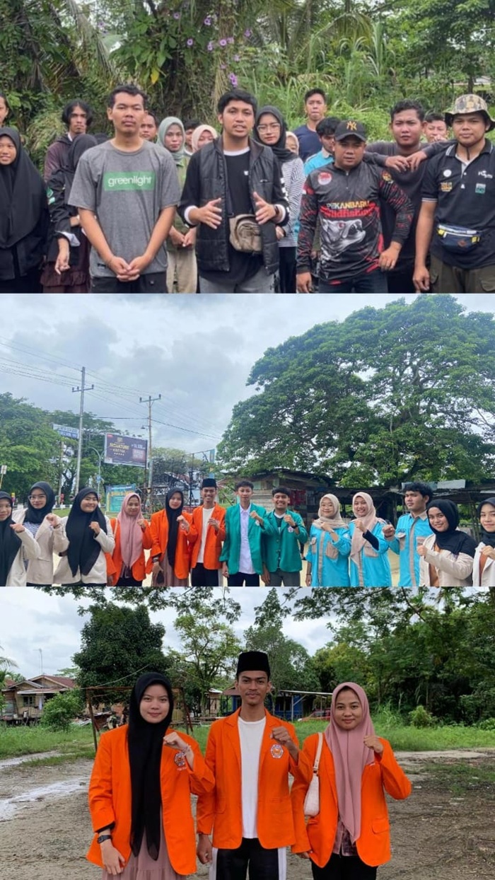 Gerakan Pasca Banjir, BEM STIE Riau dan Mahasiswa se-Pekanbaru Gelar Pulih Bersama di Meranti Pandak