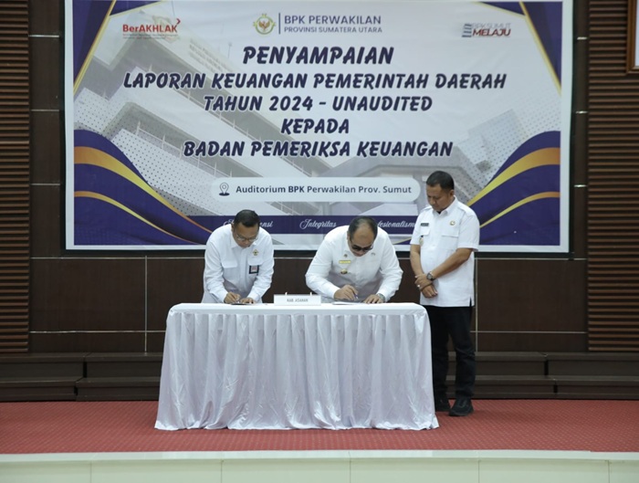 Pemerintah Kabupaten Asahan Serahkan Laporan Keuangan Pemerintah Daerah Unaudited Tahun Anggaran 2024