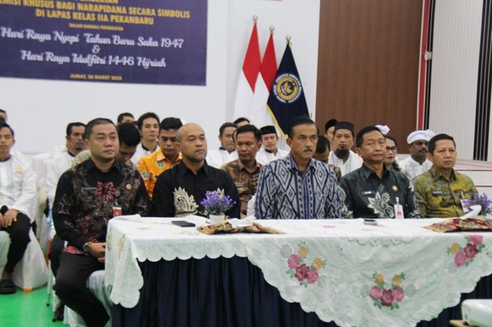 Ribuan Napi Lapas Pekanbaru Terima Remisi Idulfitri dan Nyepi, 3 Langsung Bebas