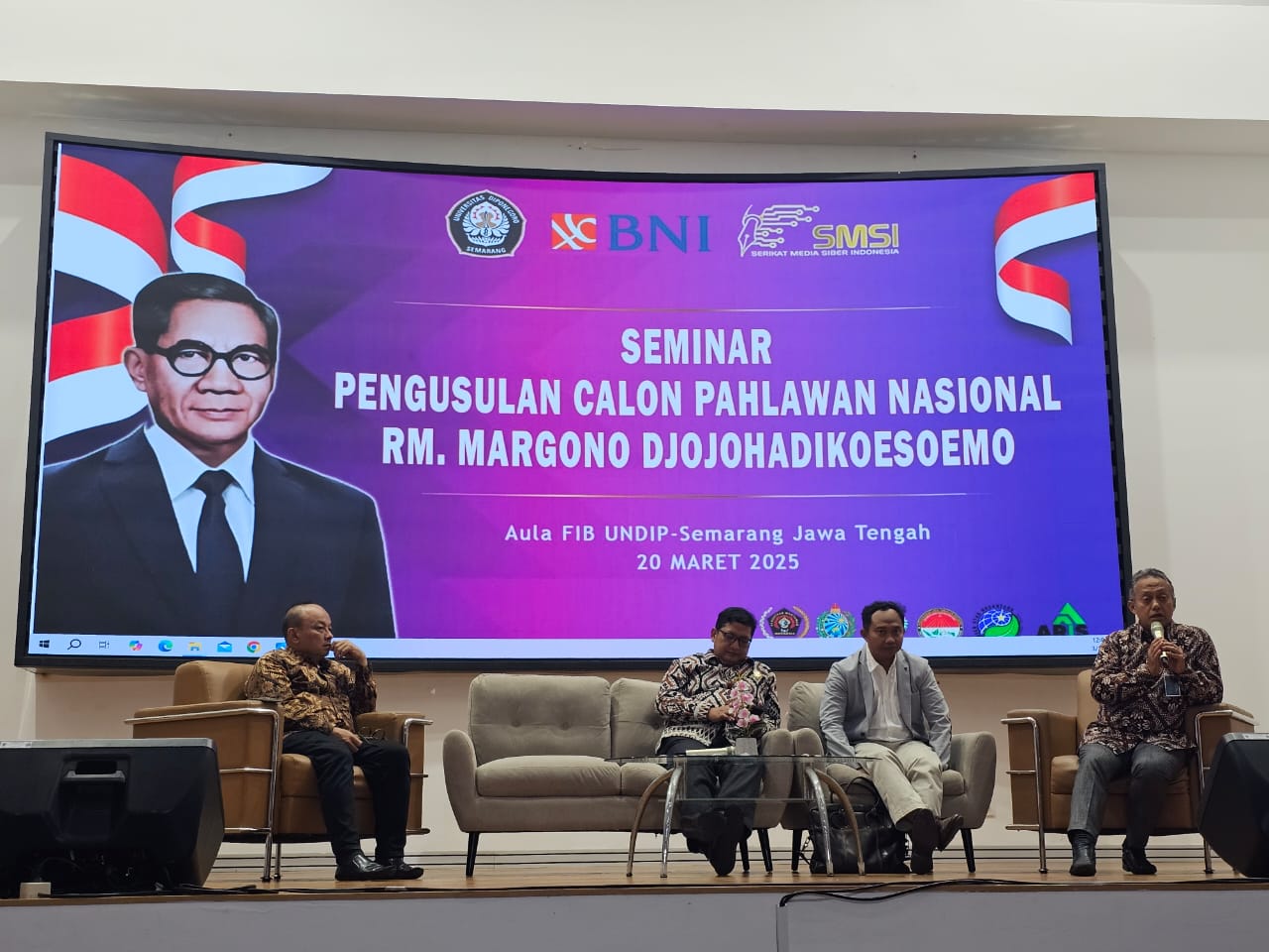 SMSI Gelar Seminar Pengusulan RM Margono Djojohadikoesoemo sebagai Pahlawan Nasional di Undip