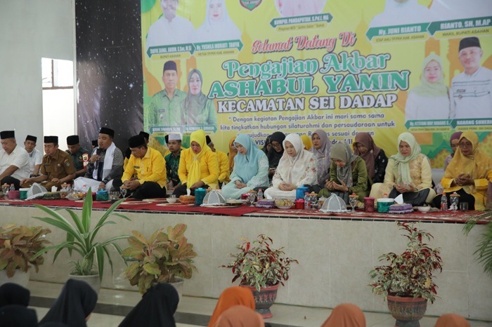 Ketua PKK Asahan Hadiri Pengajian Akbar Ashabul Yamin di Sei Dadap 